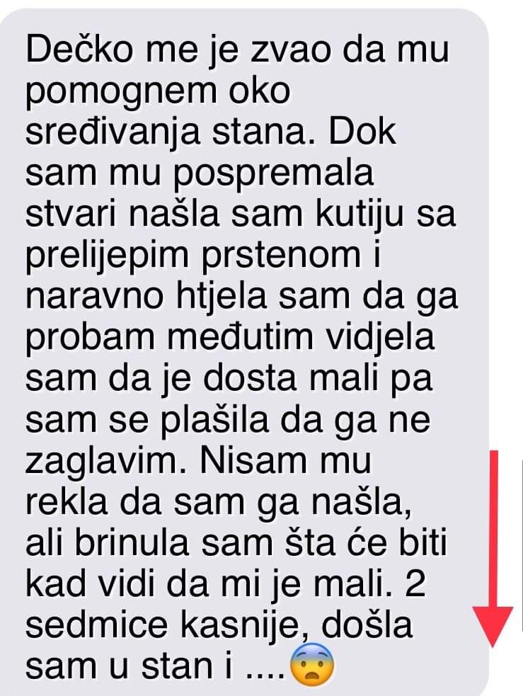 Ispovijest djevojke: “Našla sam prsten u njegovom stanu i mislila da je za mene – ali istina me slomila” - featured image Ispovijest djevojke: “Našla sam prsten u njegovom stanu i mislila da je za mene – ali istina me slomila” - featured image
