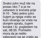 Moram priznati da moj suprug na posao odlazi oko 7 sati ujutro, dok ja inače ne ustajem iz kreveta do 9-10 sati. Moram priznati da moj suprug na posao odlazi oko 7 sati ujutro, dok ja inače ne ustajem iz kreveta do 9-10 sati. - featured image