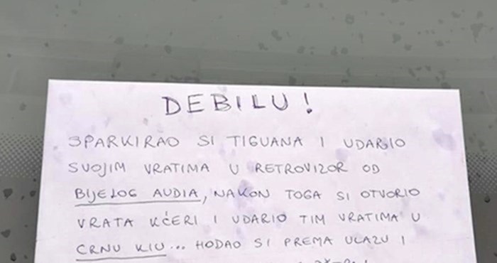 Zagrepčanin je ostavio poruku liku koji je oštetio tuđe aute, otkrio mu je što je primijetio - featured image