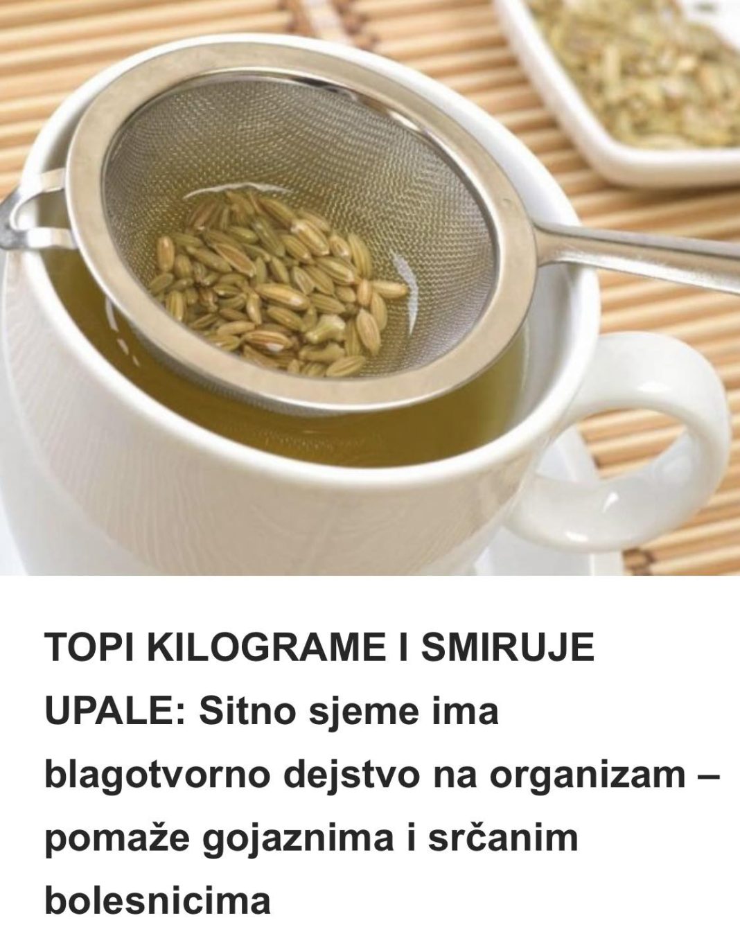 TOPI KILOGRAME I SMIRUJE UPALE: Ovo sjeme ima odlično dejstvo na organizam – pomaže gojaznima i srčanim bolesnicima! - featured image TOPI KILOGRAME I SMIRUJE UPALE: Ovo sjeme ima odlično dejstvo na organizam – pomaže gojaznima i srčanim bolesnicima! - featured image