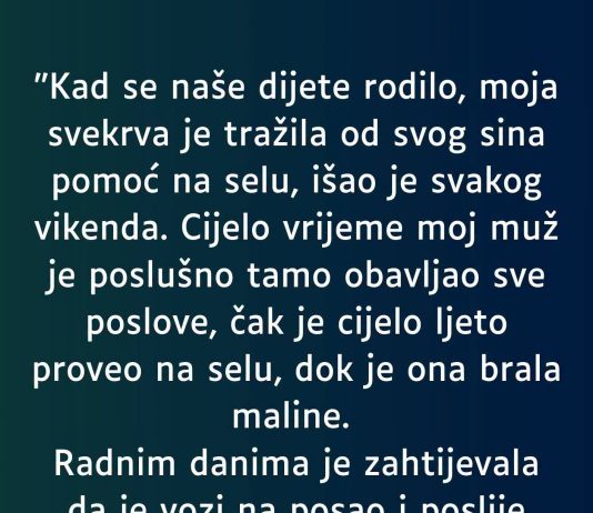 Kada je stigla beba, svekrva je tražila sina samo za sebe: Priča mlade majke pokrenula je veliku raspravu o granicama u porodici Kada je stigla beba, svekrva je tražila sina samo za sebe: Priča mlade majke pokrenula je veliku raspravu o granicama u porodici - featured image