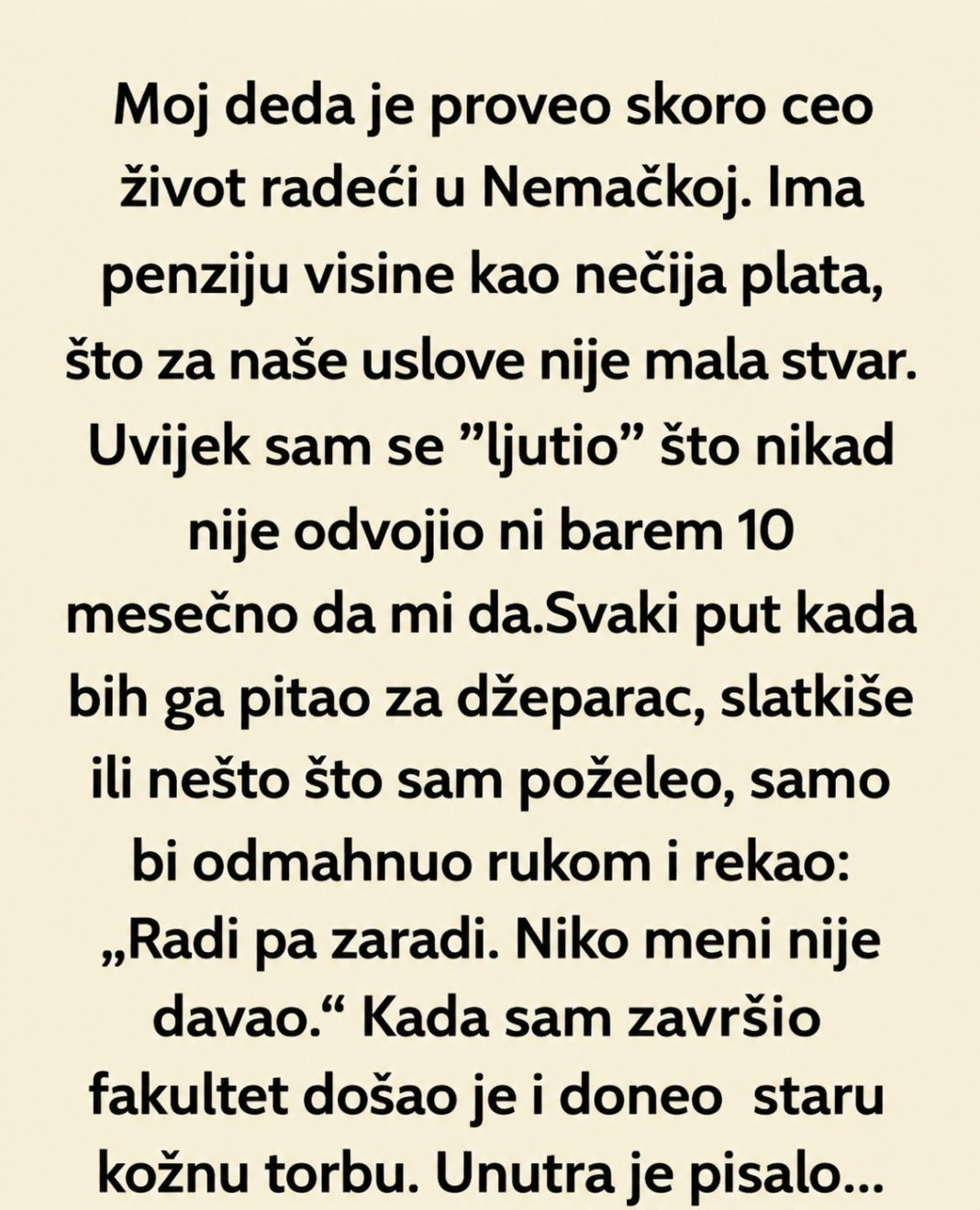 Ceo život sam mislio da je deda škrtica a onda mi je usledio pravi ŠOK! - featured image Ceo život sam mislio da je deda škrtica a onda mi je usledio pravi ŠOK! - featured image