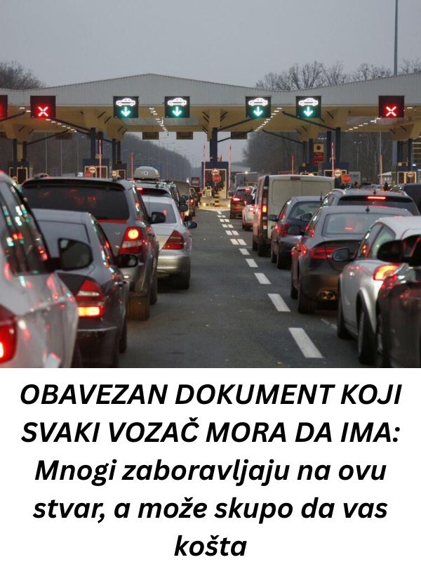 0V0 JE 0BAVEZAN D0KUMENT K0JI SVAKI V0ZAČ M0RA DA lMA: Mnogi zaboravljaju na ovu stvar, a može skupo da vas košta - featured image
