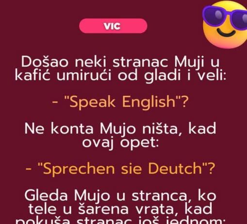 VIC DANA: Mujo i strani jezici VIC DANA: Mujo i strani jezici - featured image