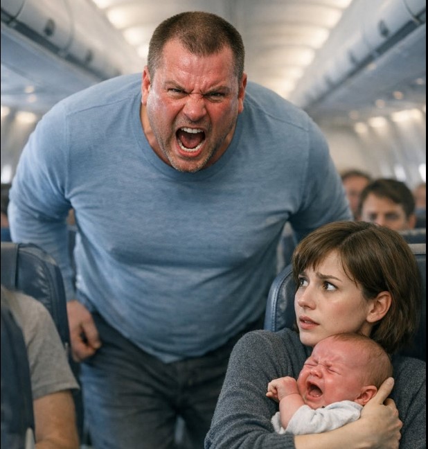 U avionu je muškarac počeo bijesno vikati na mene i moje dijete, zahtijevajući da mu „platim kartu“ — ali ono što je jedan stranac uradio šokiralo je cijelu kabinu 😲😨 - featured image