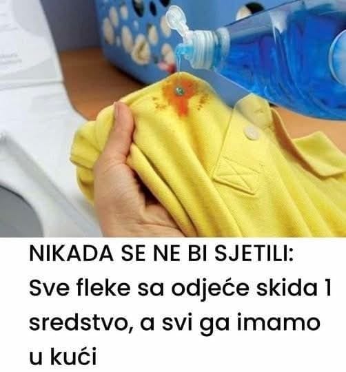 0V0 SlGURN0 NlSTE ZNALl D0 SADA: Sve fleke sa odjeće skida jedno sredstvo, a svi ga imamo u kući - featured image