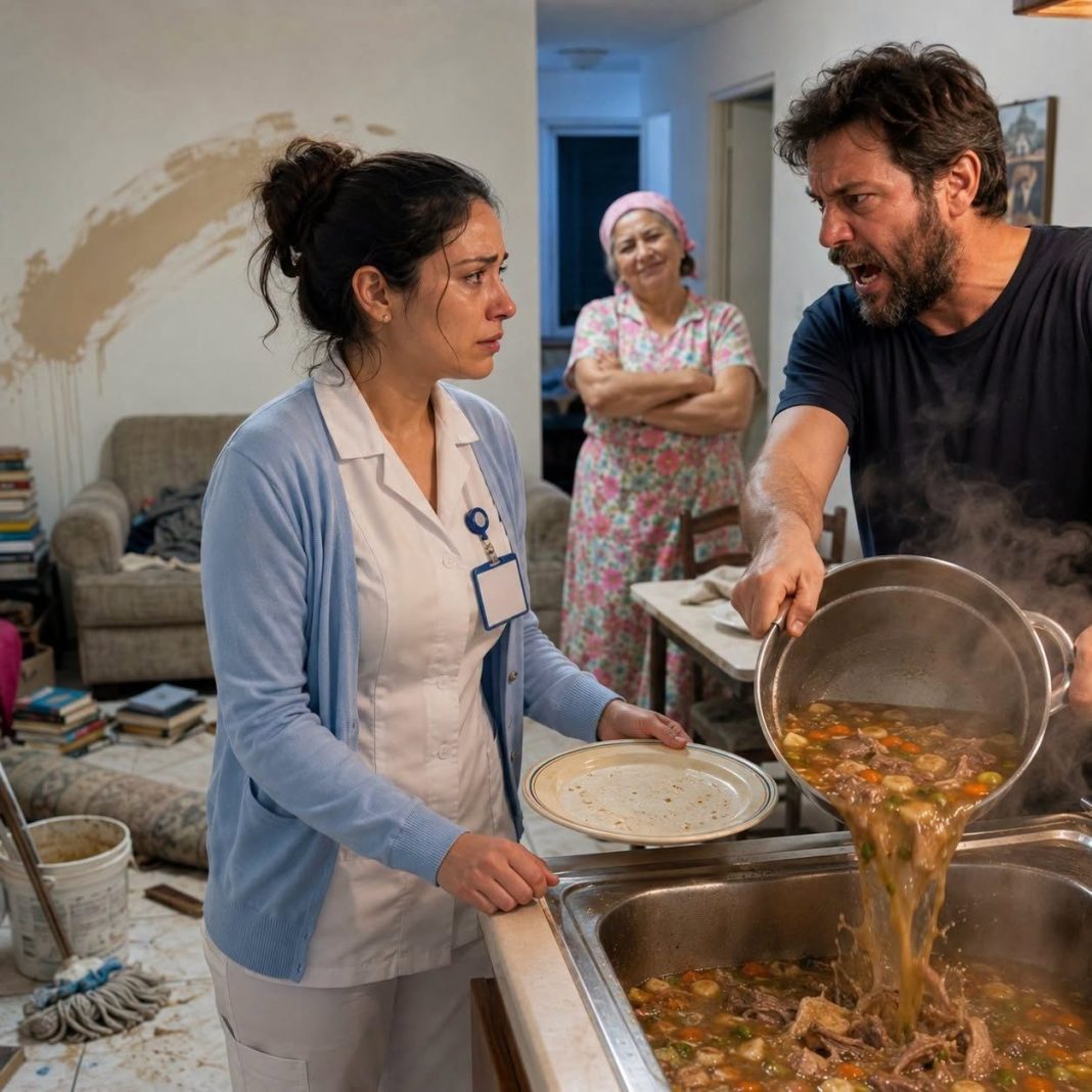 „Dok ne očistiš cijeli stan, nećeš jesti”, rekao je moj suprug prije nego što je izlio moj tanjur juhe u sudoper, dok se njegova majka smiješila. - featured image