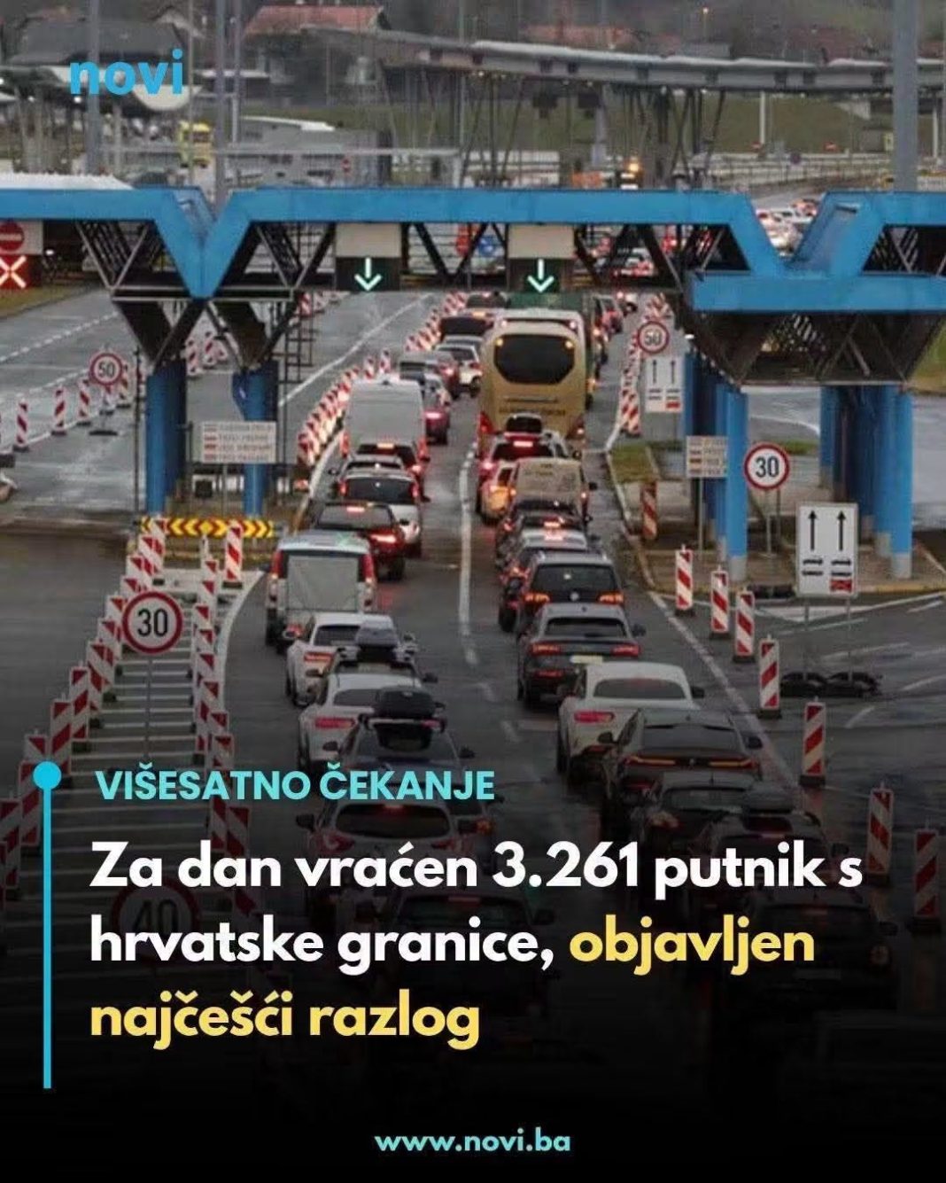 Za dan vraćen 3.261 putnik s hrvatske granice, objavljen najčešći razlog - featured image