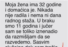 “Moja žena ima 32 godine i domaćica je” “Moja žena ima 32 godine i domaćica je” - featured image