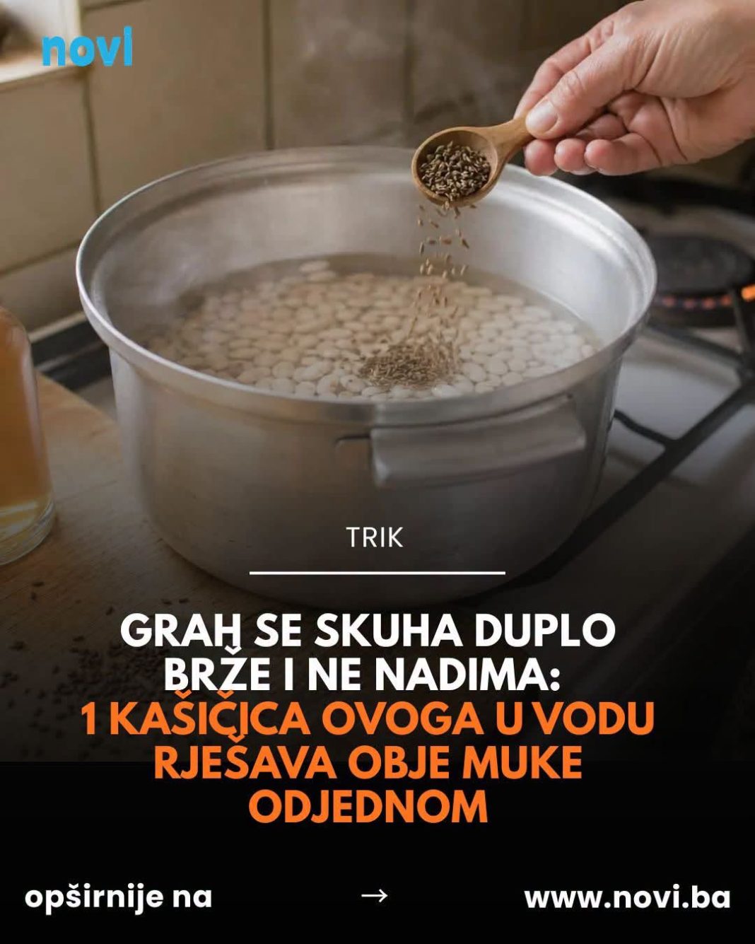 Grah se skuha duplo brže i ne nadima: 1 kašičica ovoga u vodu rješava obje muke odjednom - content image