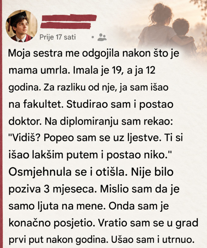 Moja sestra me odgojila nakon što je naša majka umrla. - featured image